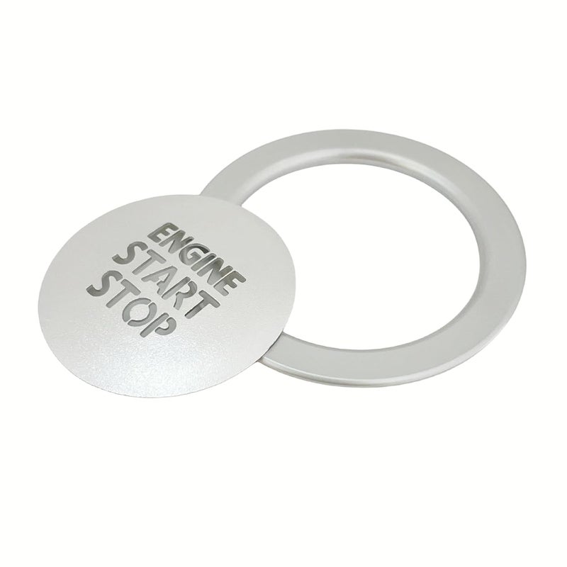 ALETAI Engine Push Start Stop Button Cover Trim for Toyota Tacoma, Car Accessories Interior Trims for Tacoma, Aluminum Alloy, Silver - Image 2